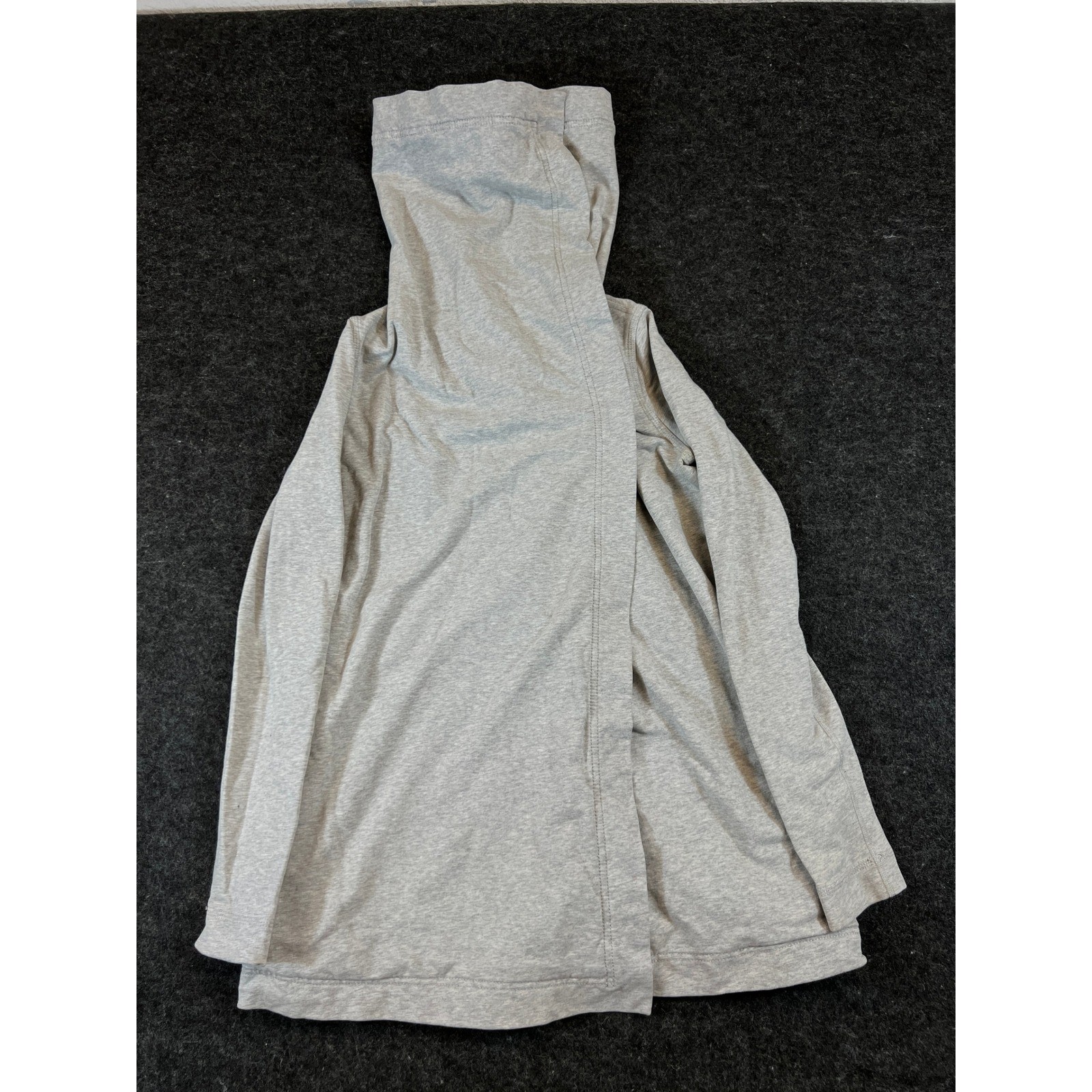 Lululemon Asymmetrical Snap Mock Neck Wrap Jacket Womens 4 Gray Heathered