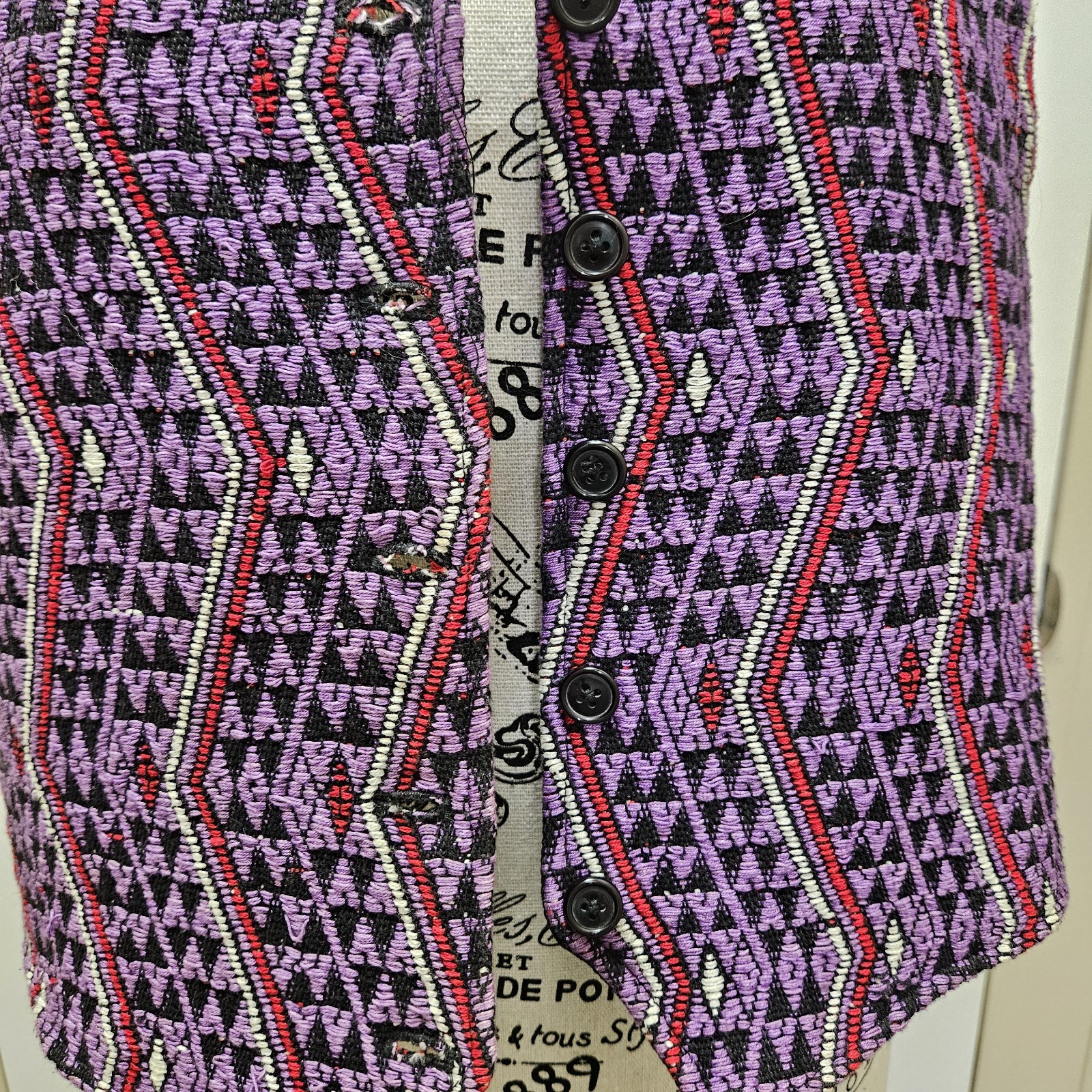 Vintage Handmade Western Rodeo Vest Button Up 90s Cowgirl Retro