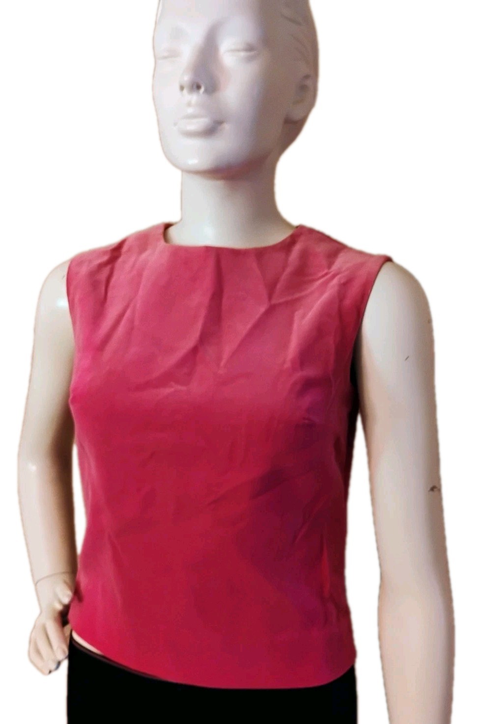 1960’s MOD „Tudor Square” Pink Velvet S/S Lined Covered Button Down Back Top 10