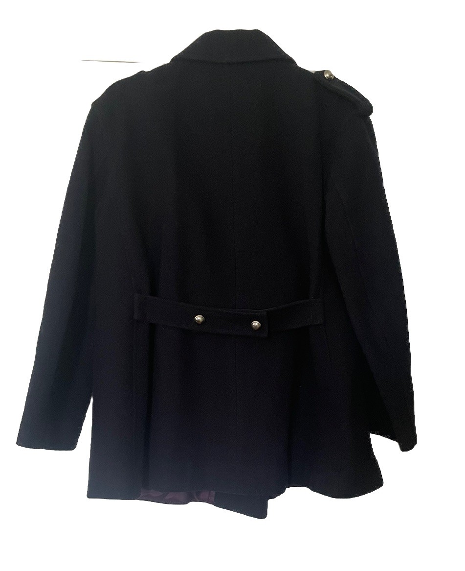 Vintage Bonjour Women’s Size Small Navy Blue Wool Lined Double Breasted Peacoat
