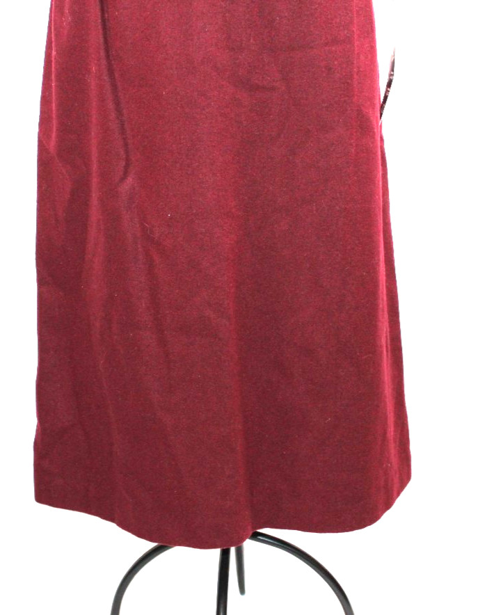 Vintage Sag Harbor Marina Pappas Wool Blend Skirt – Dark Red / Burgundy NOS