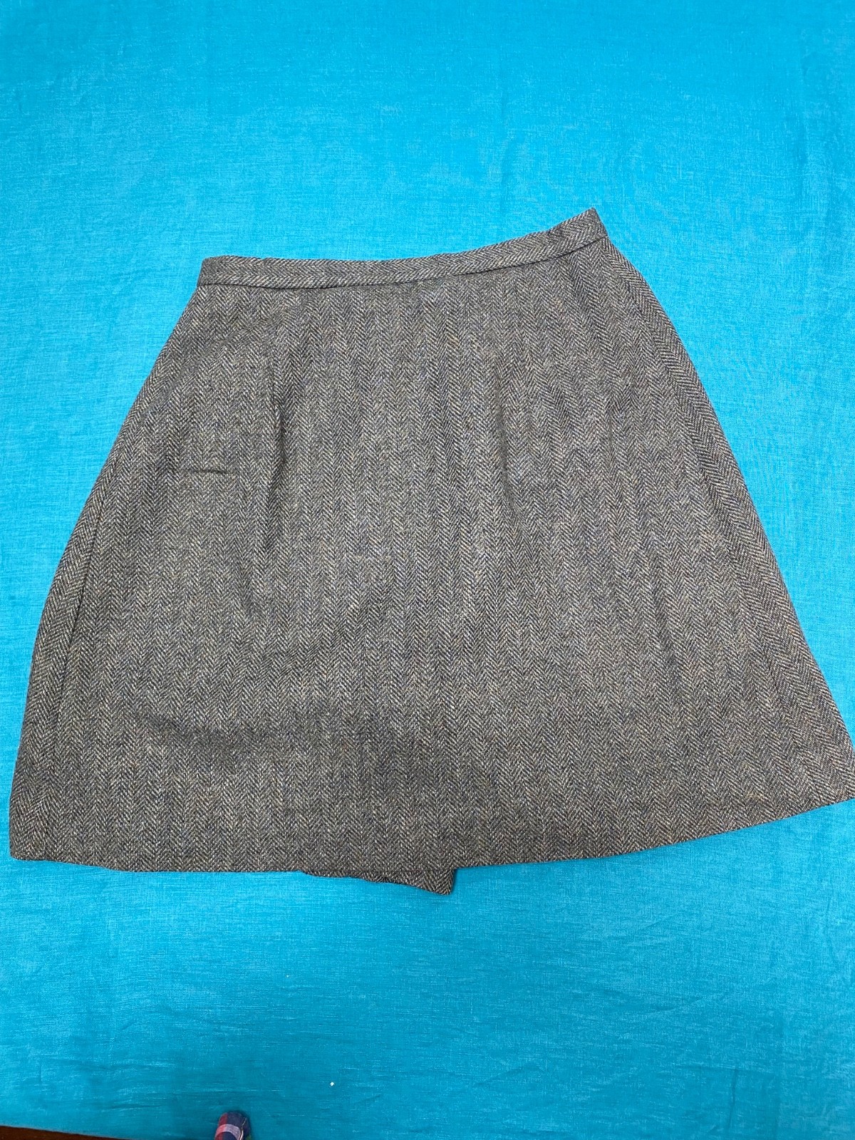 VINTAGE Hunter Split Riding Skirt Skort Equestrian Wool Tweed Culottes S/XS 26W