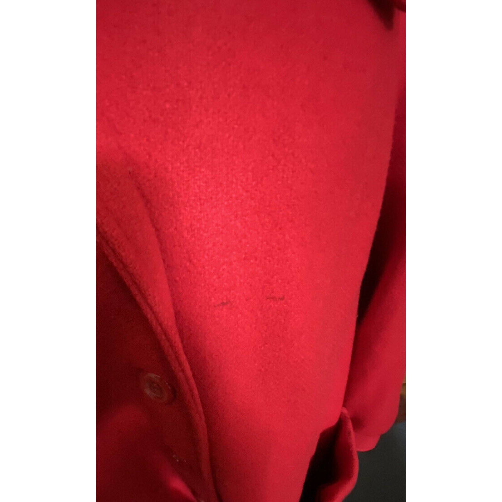 Sears Fashions Designs Red Wool Nylon Winter VTG Ladies Coat Jacket Cabin READ