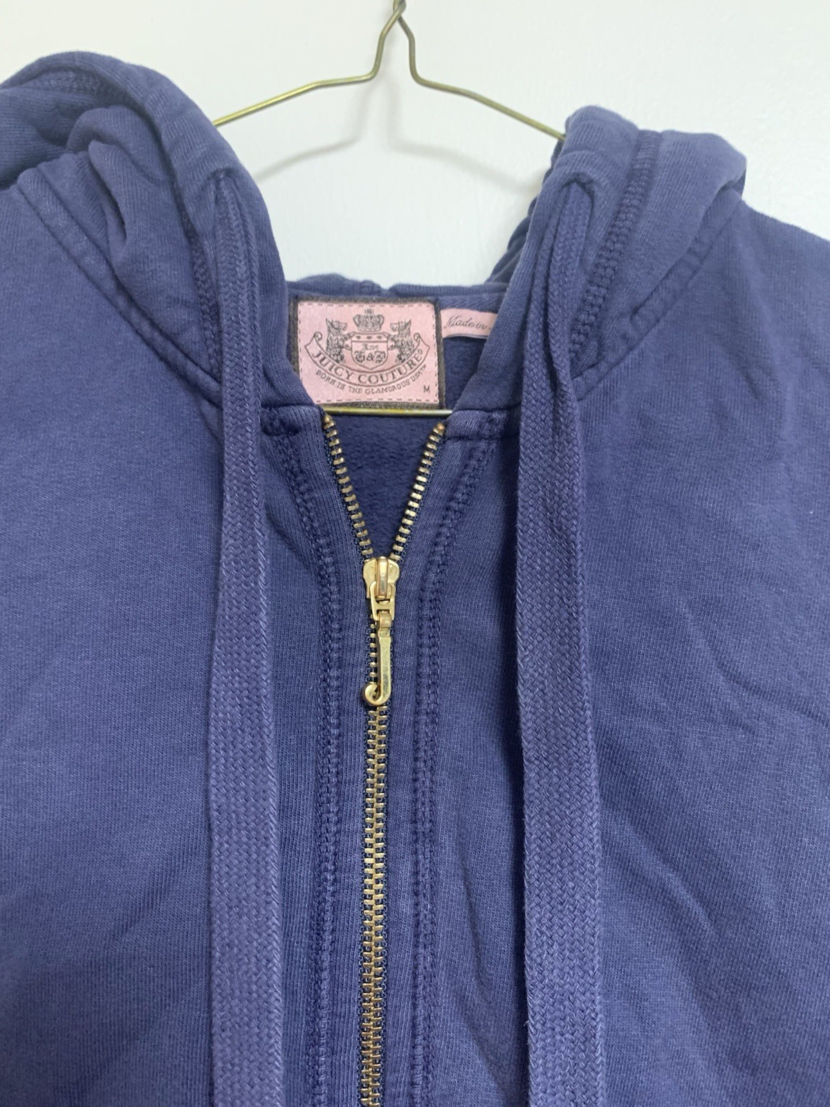 Vintage Y2K Juicy Couture Scottie Crest/ Scottie Shield Back Logo Zip Up Medium
