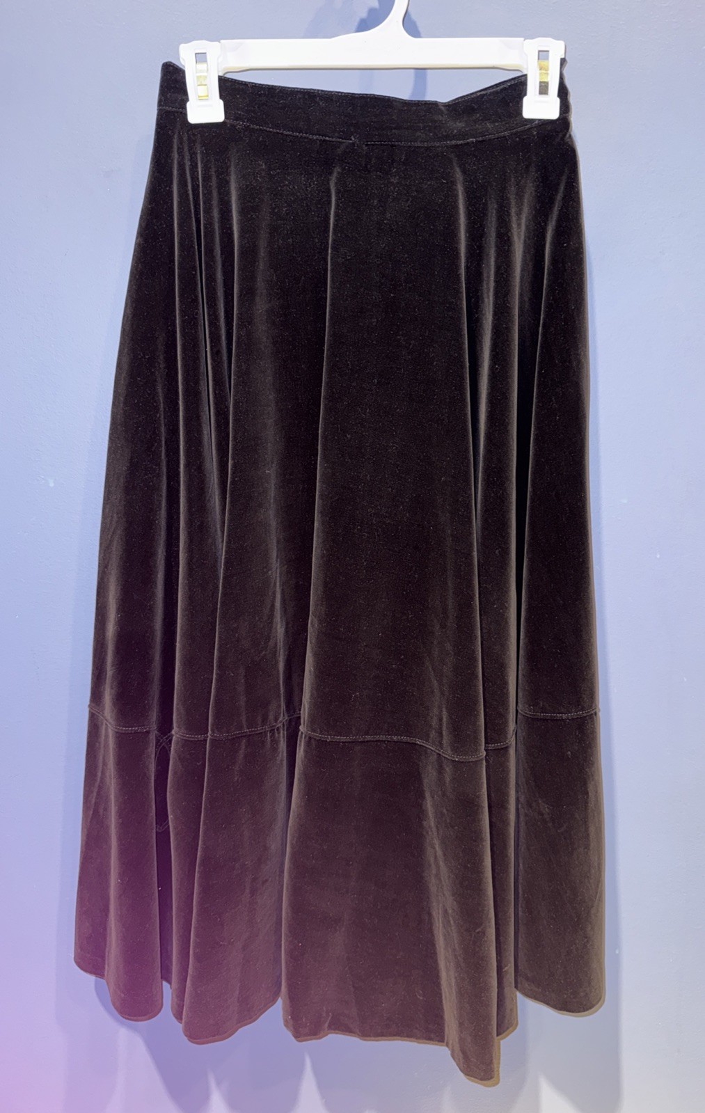 26” Waist Black Velvet Skirt Vintage 1960 Cottage Core Koret Of California Talon