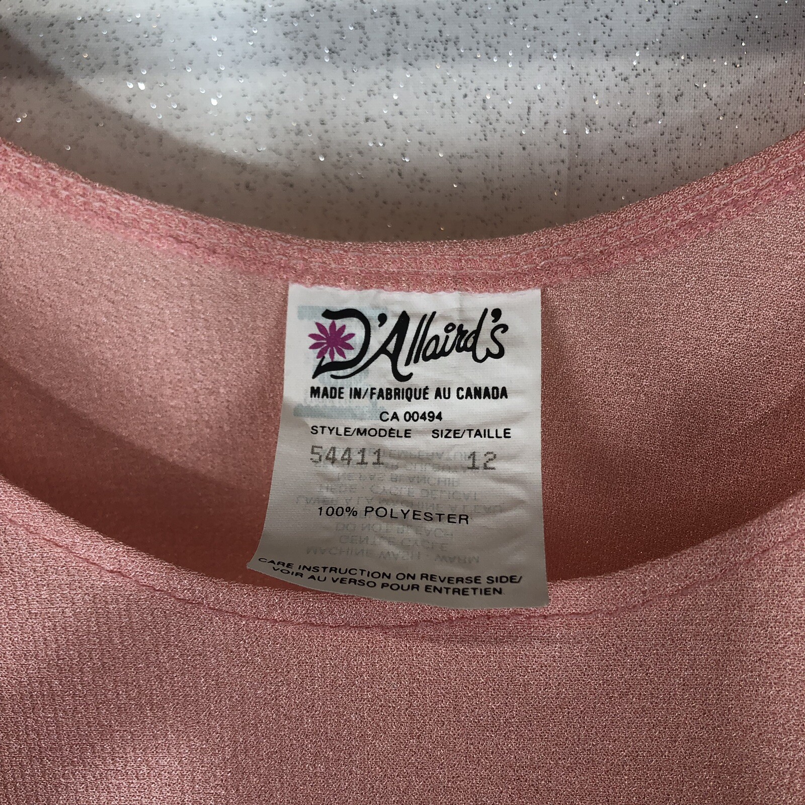 Vintage 60’s D’Allairds Sheer Lightweight Pink Sleeveless Mermaid Slip Dress 12