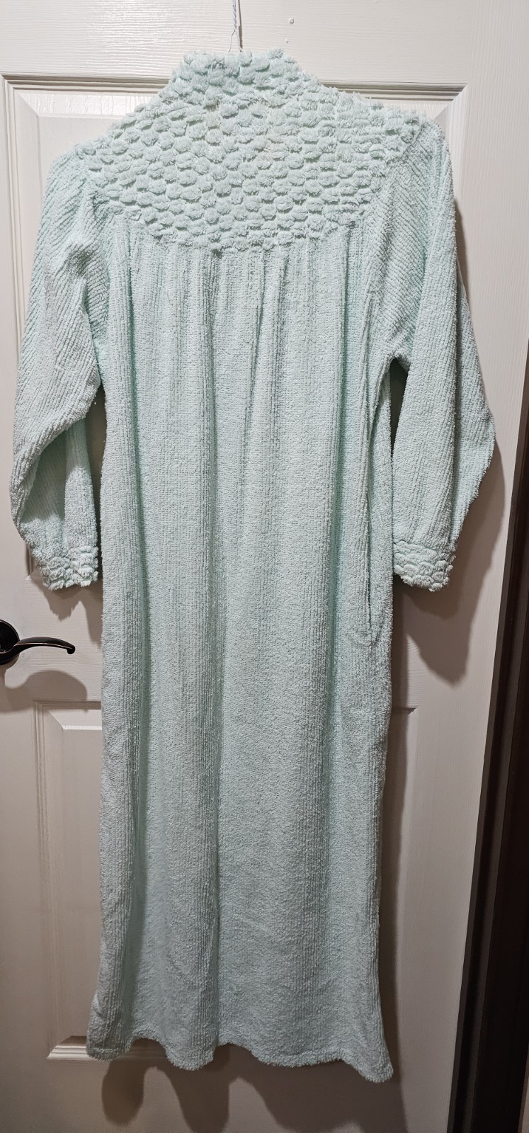 Vintage Crowntuft Chenille Robe Maxi Long Sleeve Zip size Small