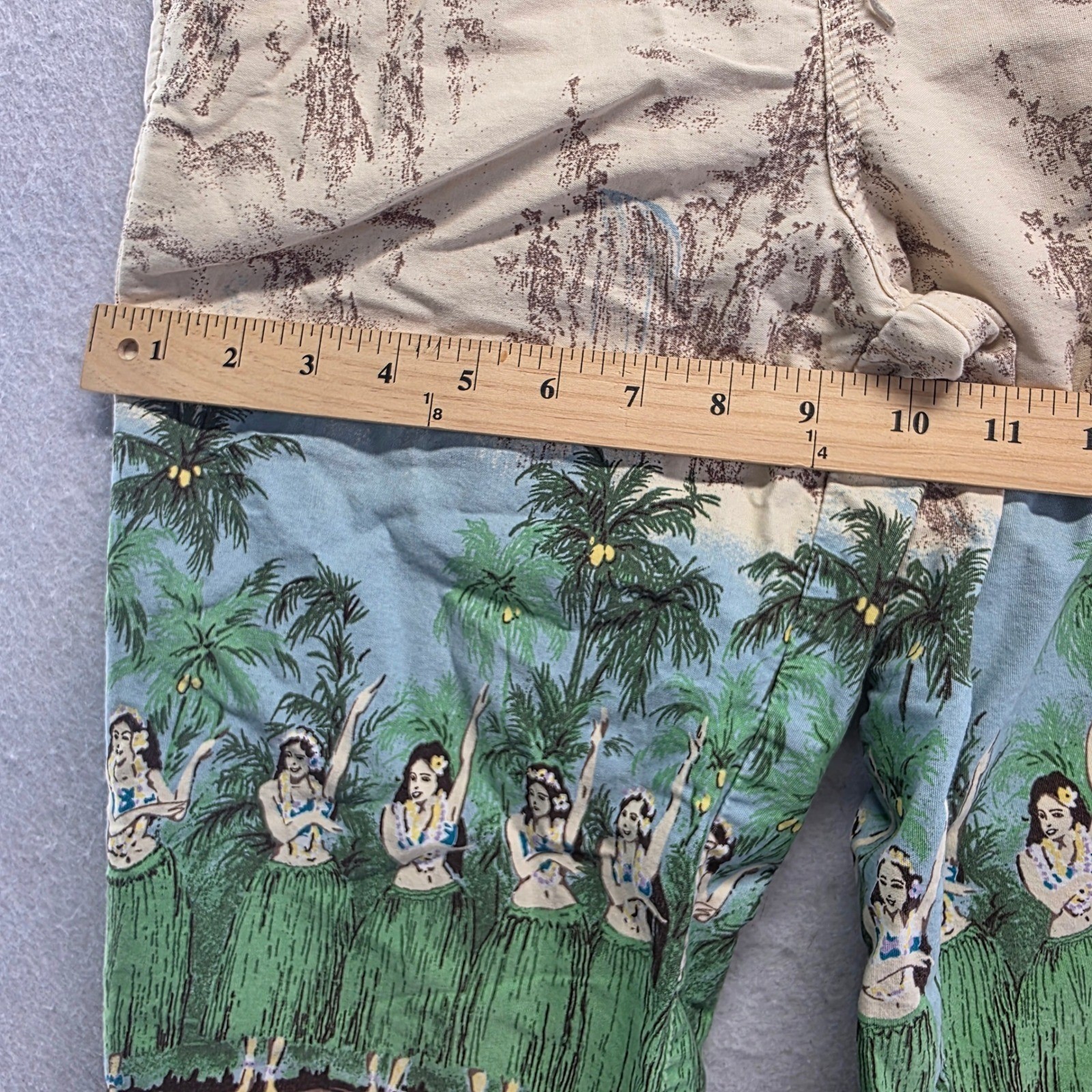 Old Navy 2000 y2k Hawaiian Hula Girl Swim pants crop Sz 0 *read