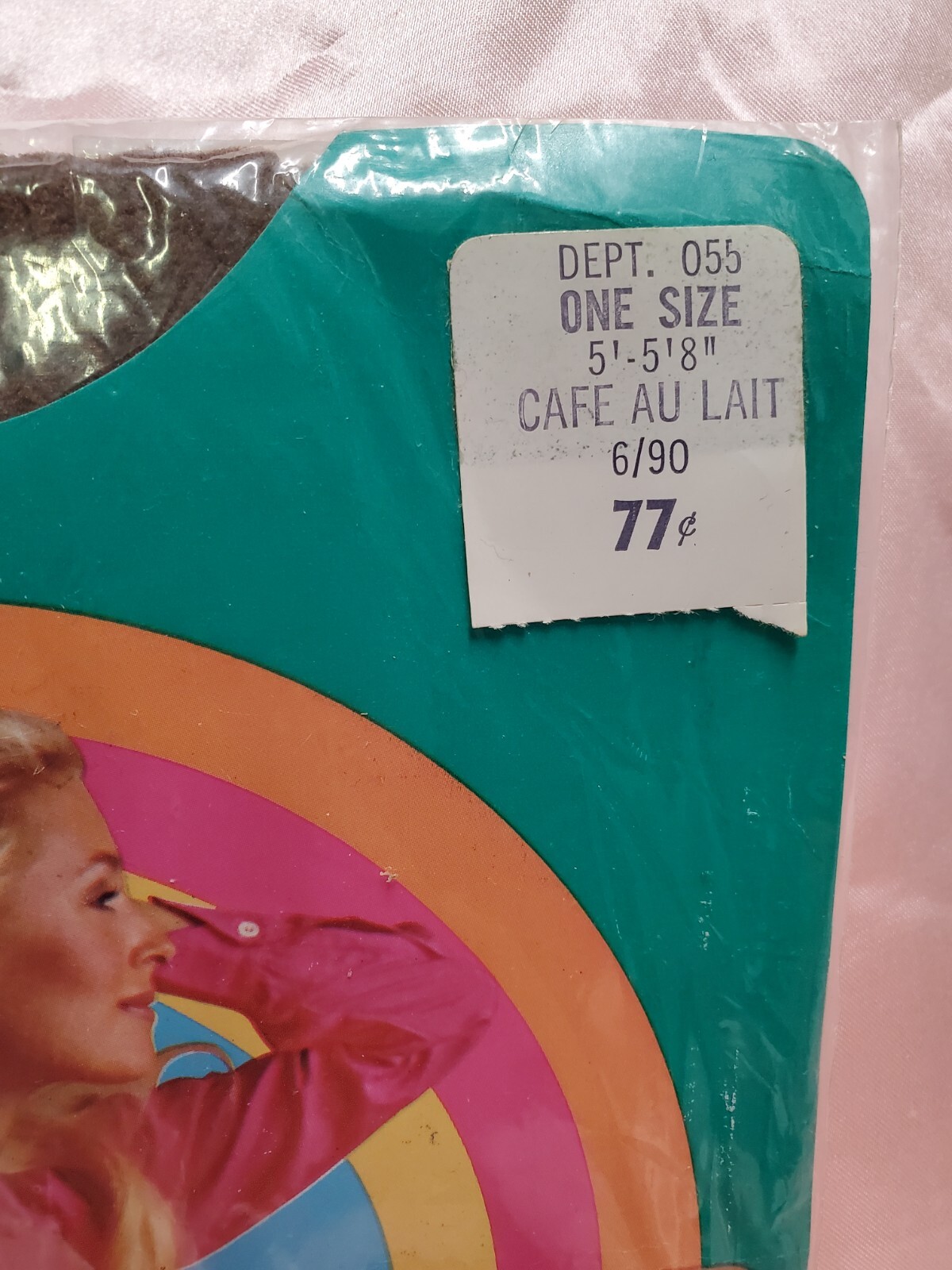Vintage First Quality Ultra Sheer CAFE AU LAIT Pantyhose W/ Model One Size