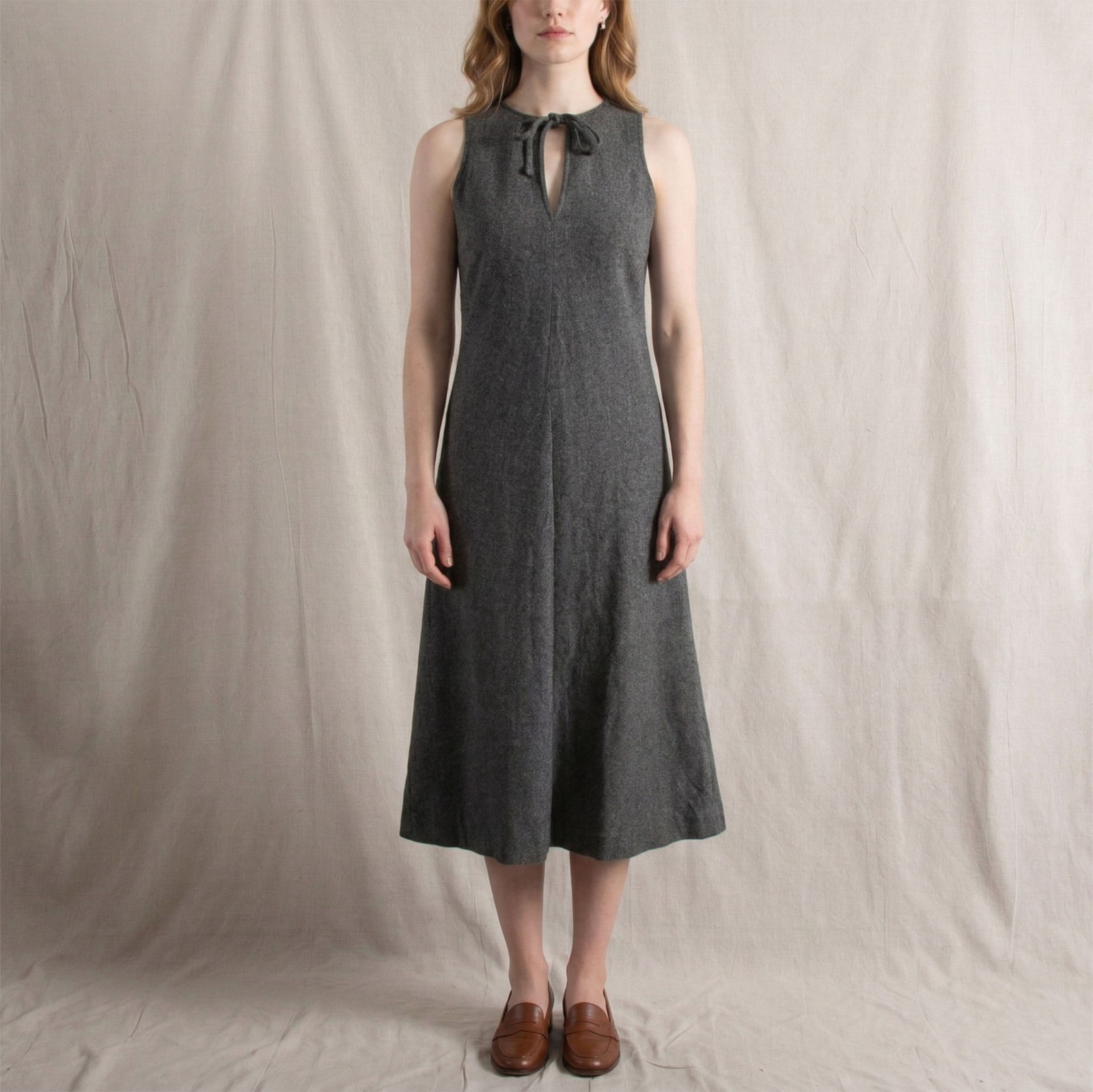 Vintage 70s Diva Evan-Picone Gray Wool Suit Dress Set Blazer Jumper Dress Small