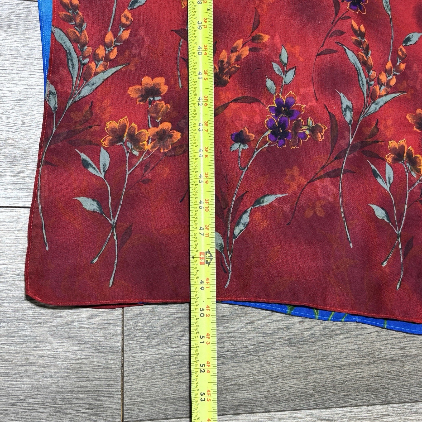 Vintage Impressions of California Reversible Floral Dress Red Blue Women’s M