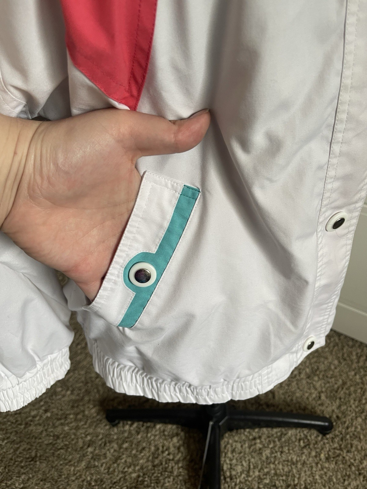 1980s/1990s Izzi Size Med/Large Ski Jacket Multicolor, Colorblock Windbreaker