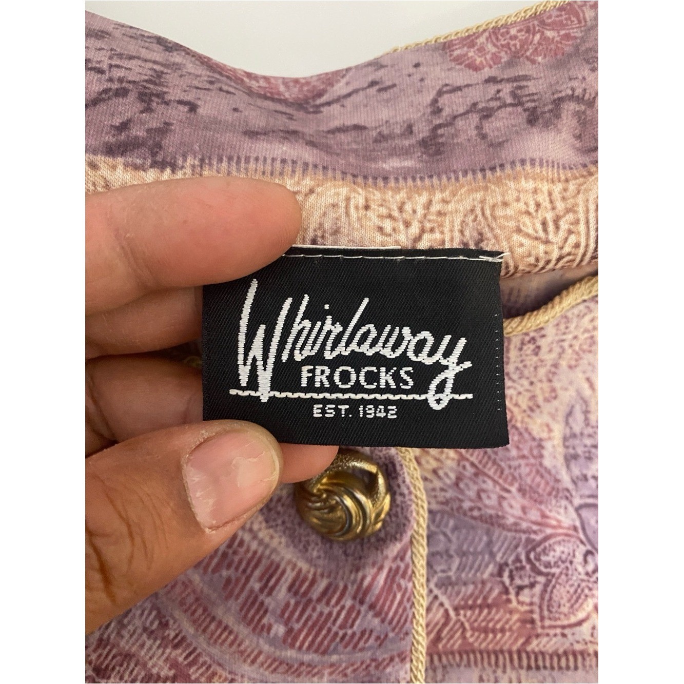Whirlaway Frocks Paisley Jacket Blazer Vintage Boho Purple Gold Size 16 Women