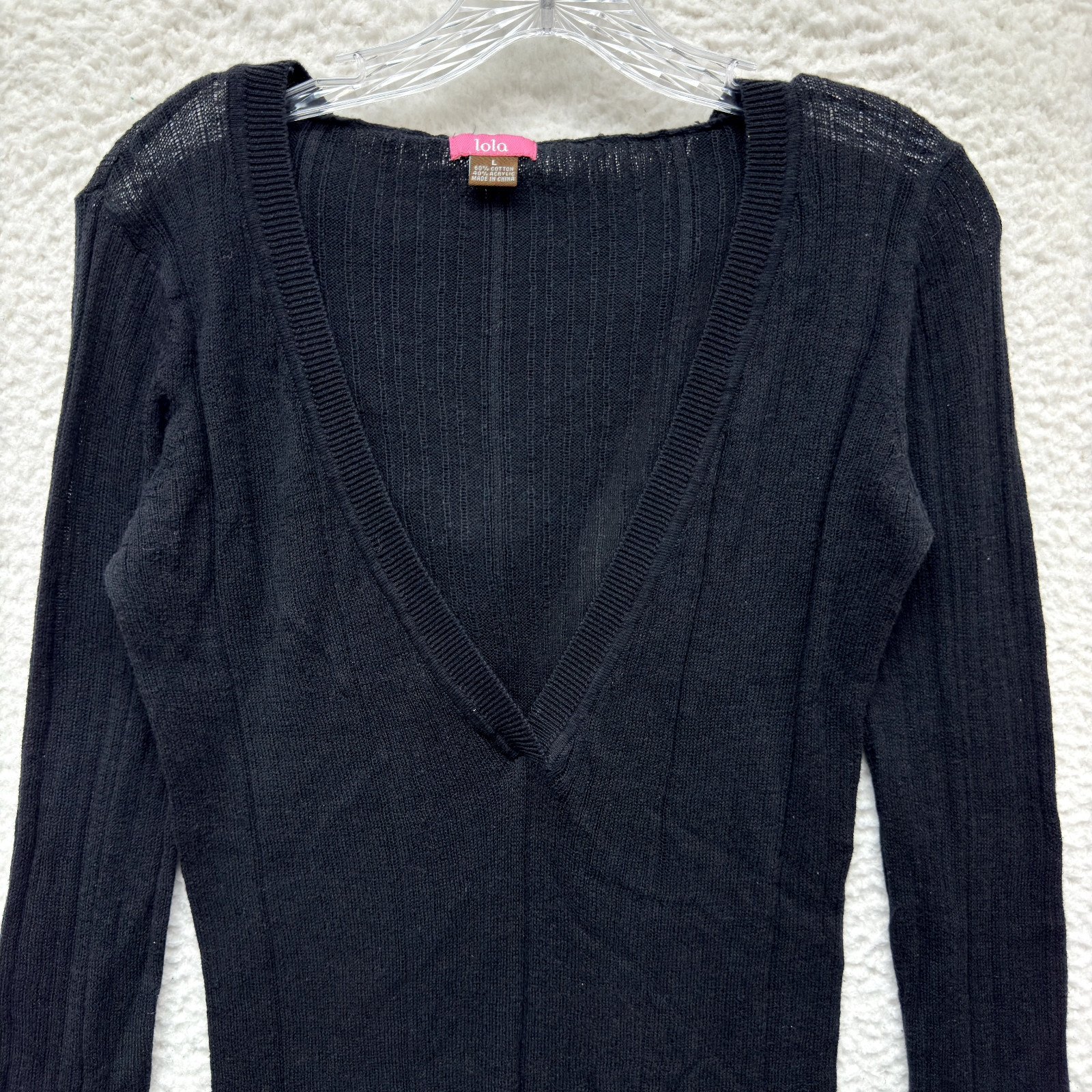 Y2K Vintage Sweater Large Black Hooded Bella Swan Boho Fairy Grunge Whimsigoth