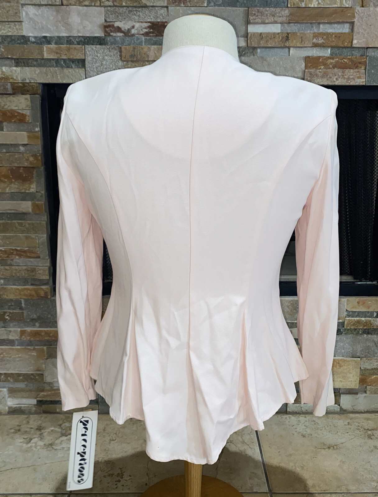 Vintage 80’s 90’s Perceptions Irene Women’s Pink Blouse Jacket Pearl Size 14 NEW