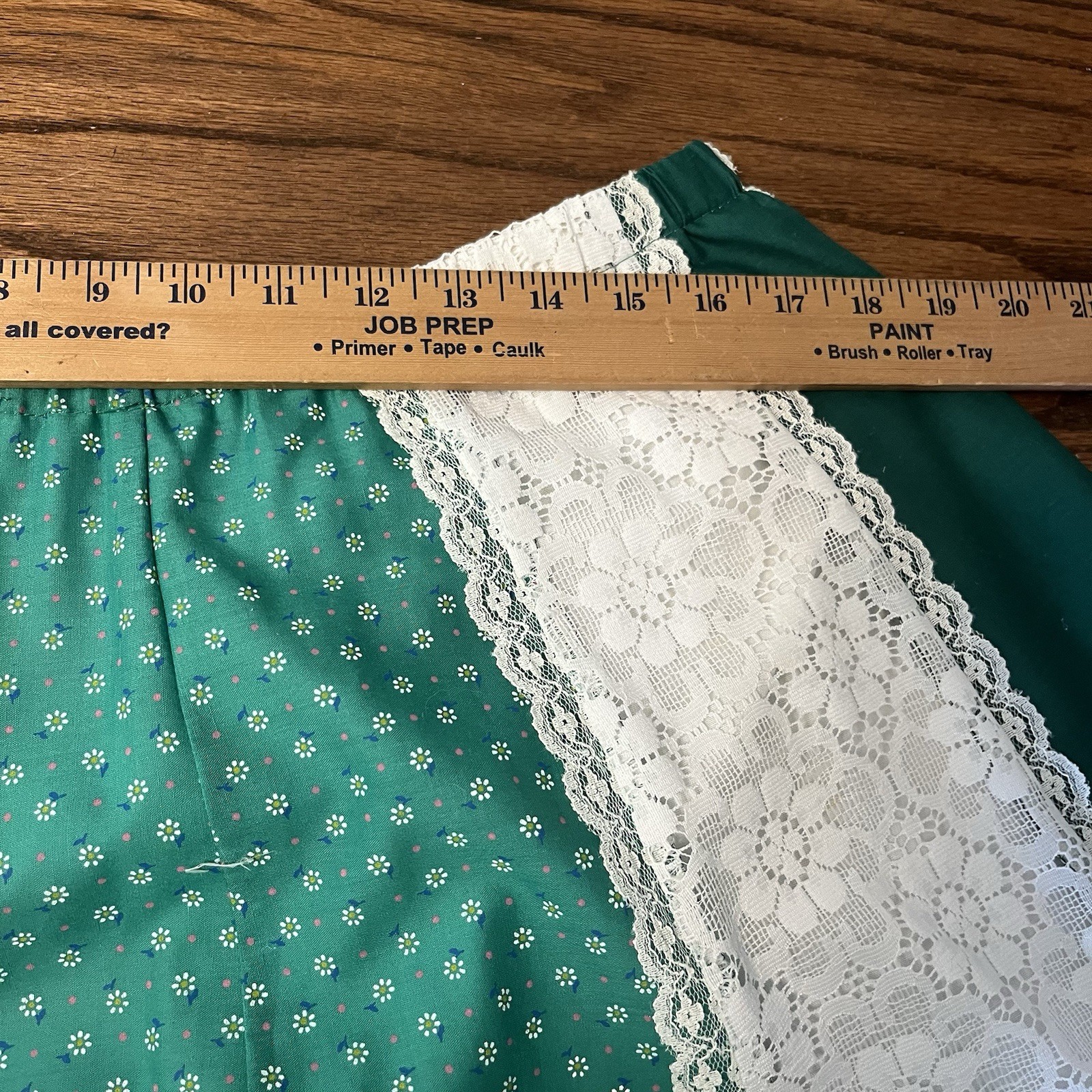 Vtg Carefree Fashions Lace Floral Panel Skirt Cottagecore Boho Peasant Prairie