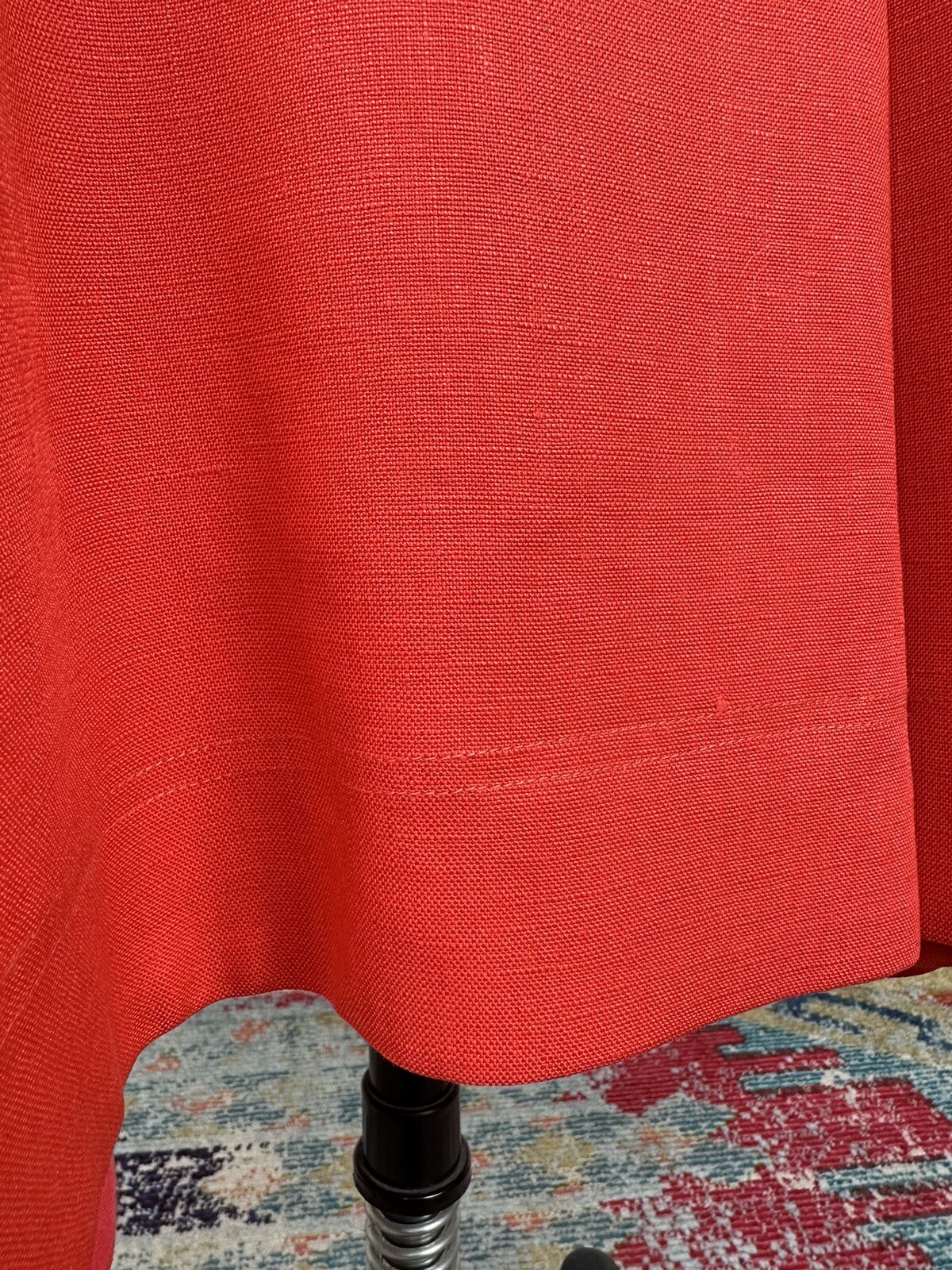 Vintage 1960s Geoffrey Beene orange Red Linen Dress Mod GoGo As Is 60s Designer
