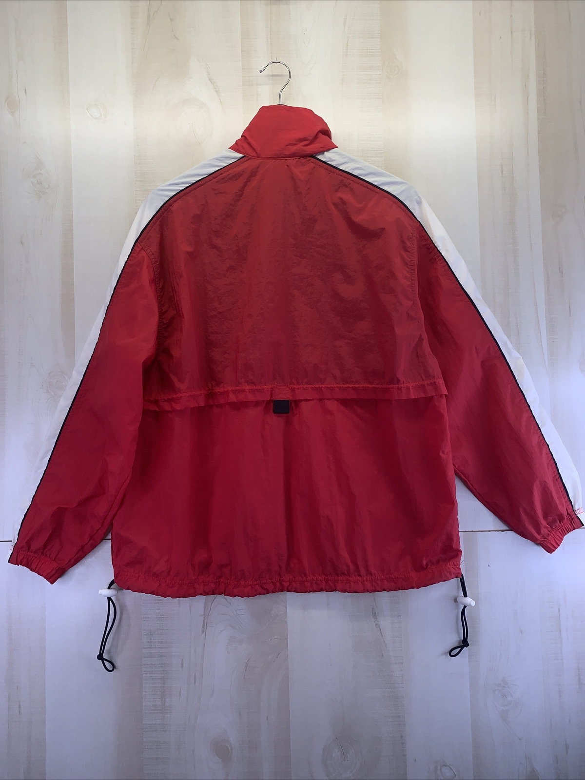 Vintage 1990s Kathy Ireland Active Womens red Nylon Windbreaker Jacket Size S/M-