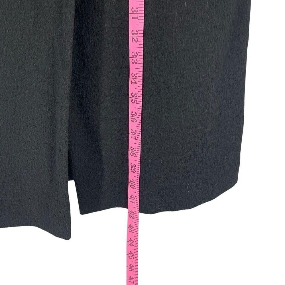 Vintage 40’s Worumbo Woolen Midi Coat Womens XL Wrap Black Back Button Luxury
