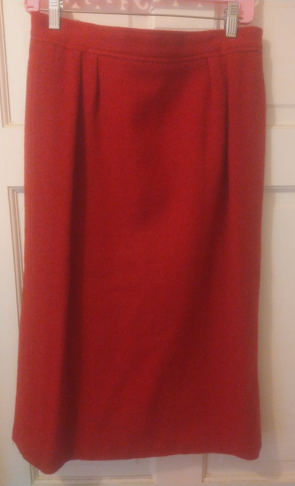 Vtg Ted Lapidus Paris Diffusion Red Skirt made in France Size 44 US 10 M Rare