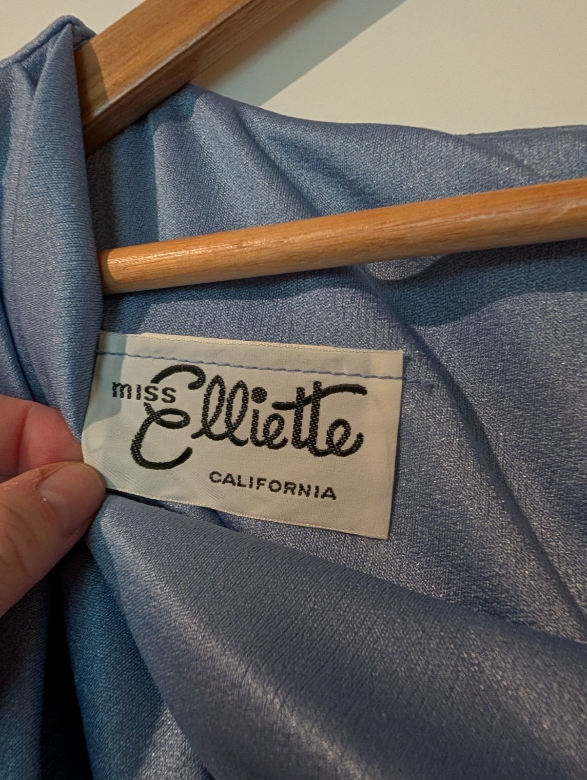 Vintage Miss Elliette Blue Chiffon Dress size 12