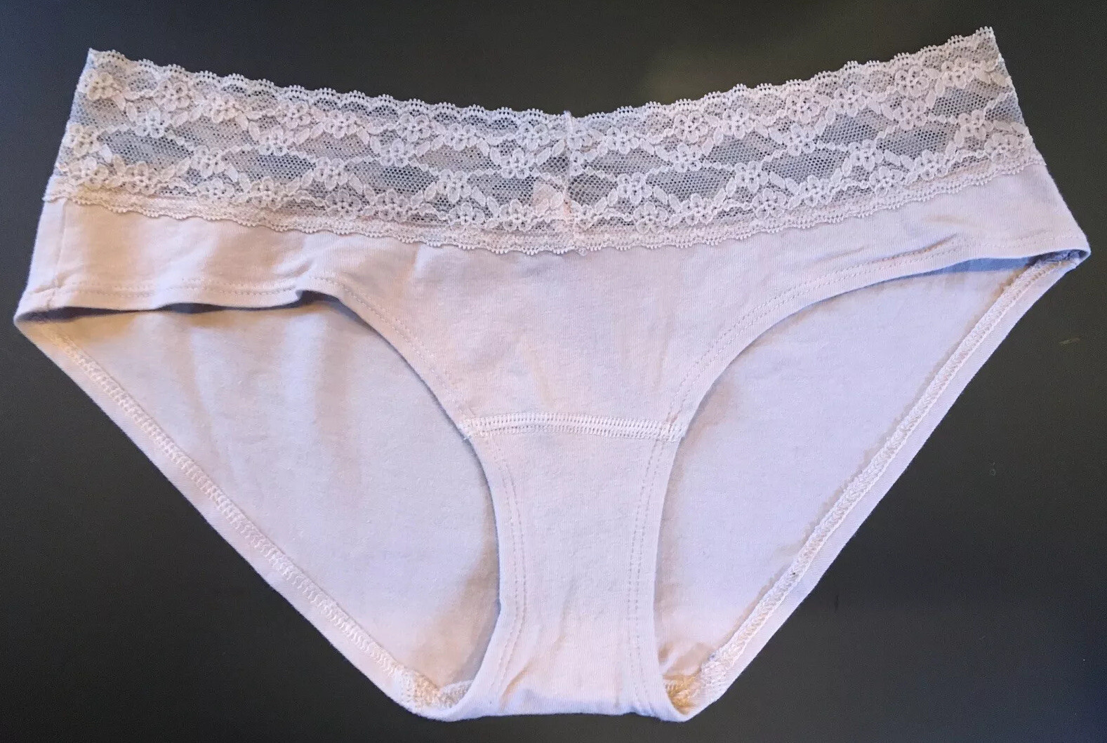 Victoria’s Secret P/S French Cut Beige Nude Bikini Panties W Lace Trim