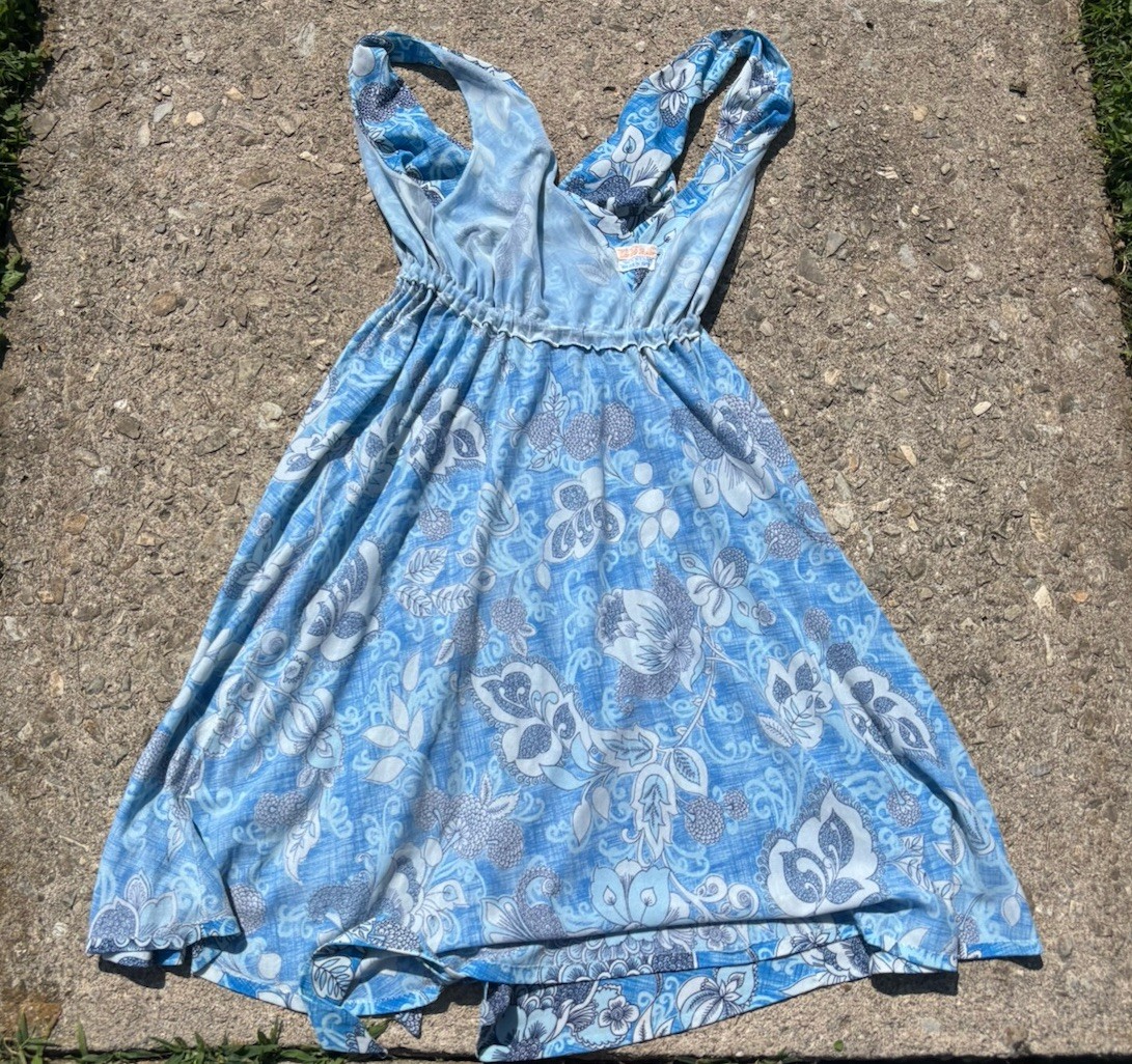 VTG 60s Lord & Taylor Sun Dress,cinched Waist floral Print.made Italy.medium