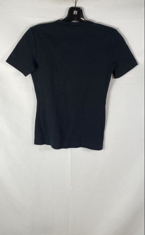 Vintage Y2K Dolce & Gabbana Women’s Black Ribbed Knit T-Shirt Size 42