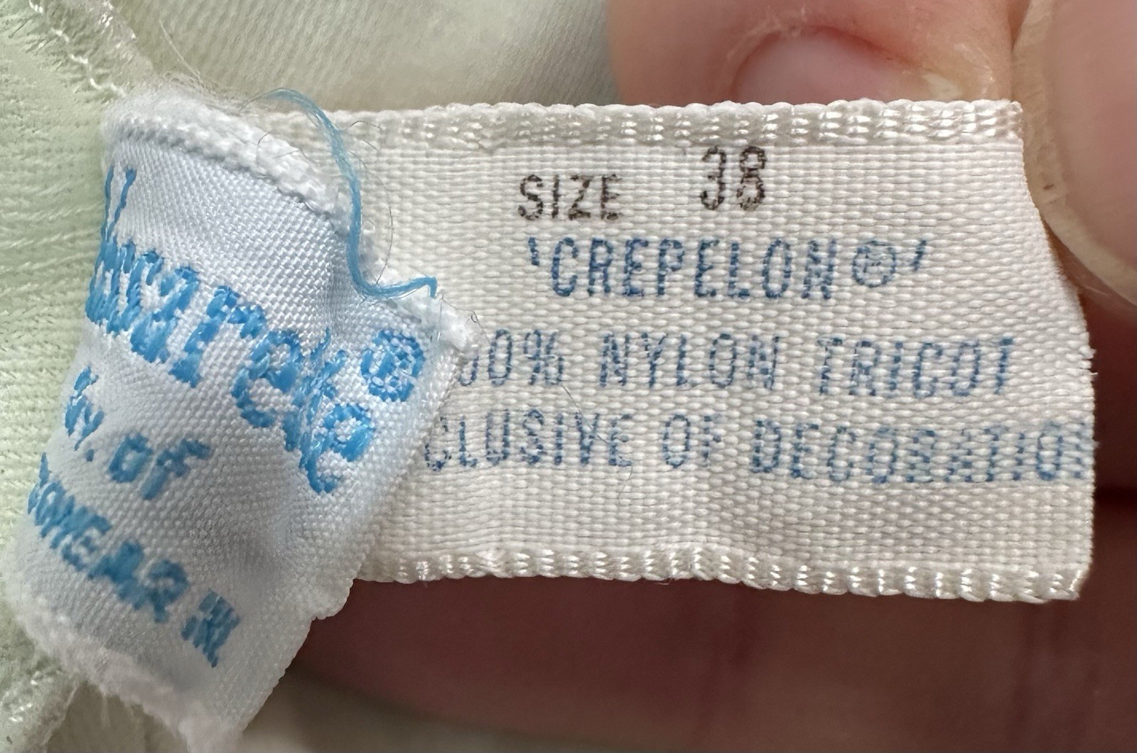 Vintage Vassarette Crepelon Nightgown Slip Lingerie Nylon Full Length Green