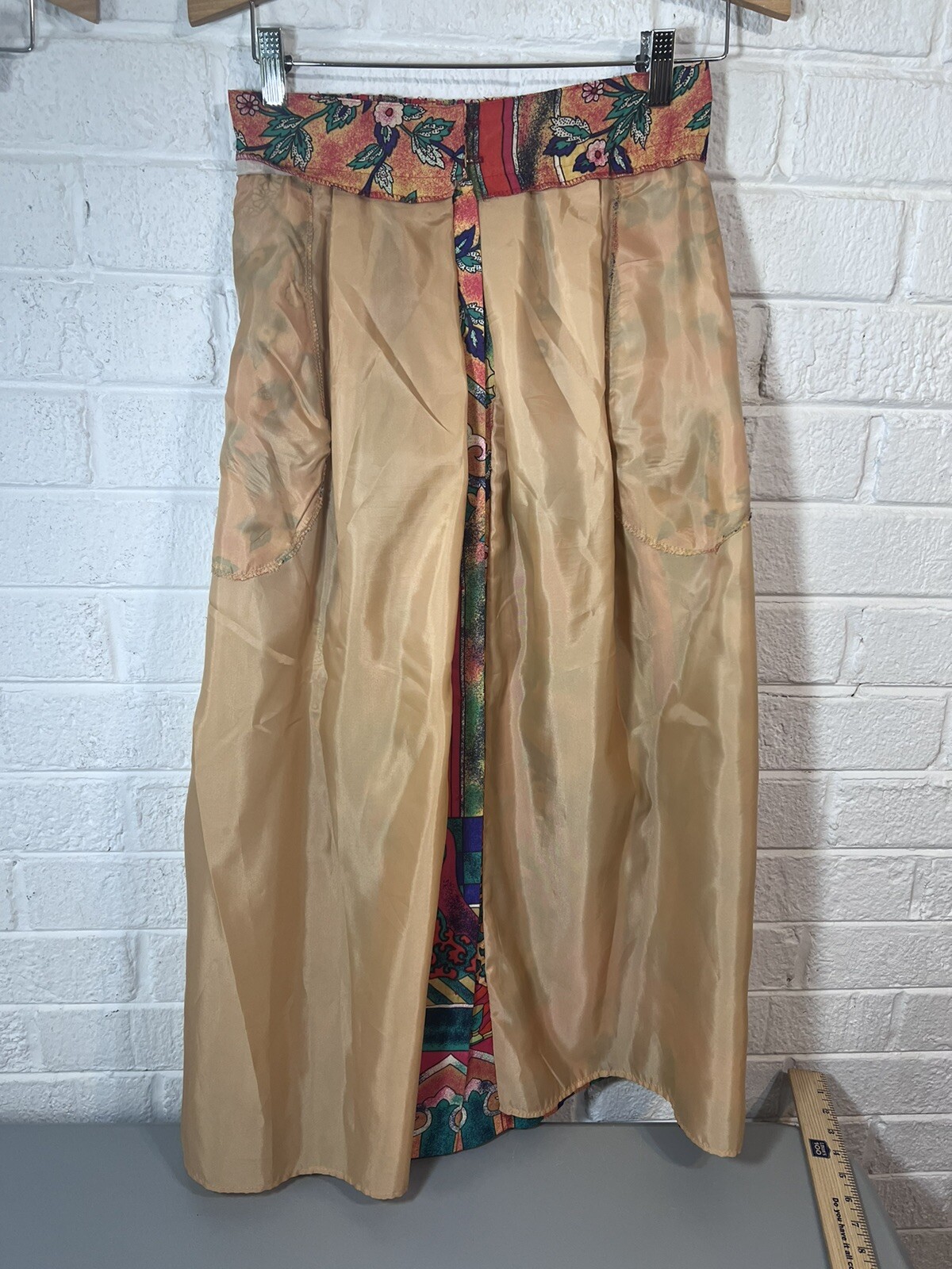 Vintage 80’s Howard Wolf Colorful Ethnic Skirt Matching Blouse Set Women’s 10