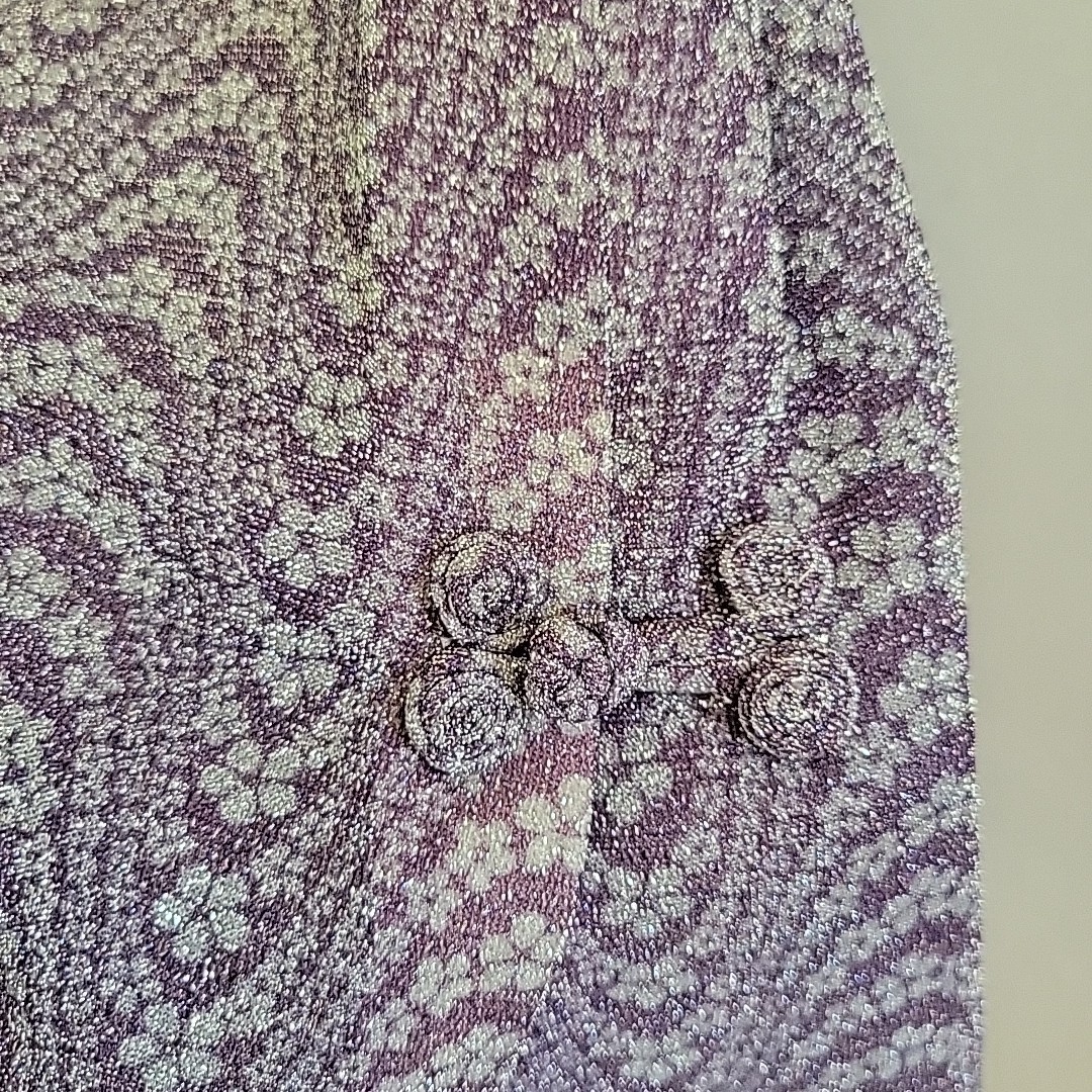 Vintage Handmade Maxi Skirt Size Small Purple Silver Metallic Glam Party Retro