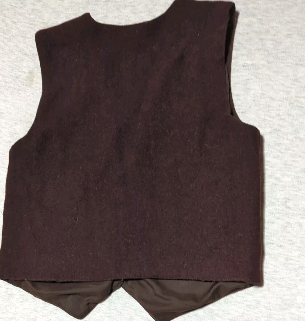 Paul Harris Design Vest Embroidered Floral Fall Wool Size SM Polyester Lined VTG