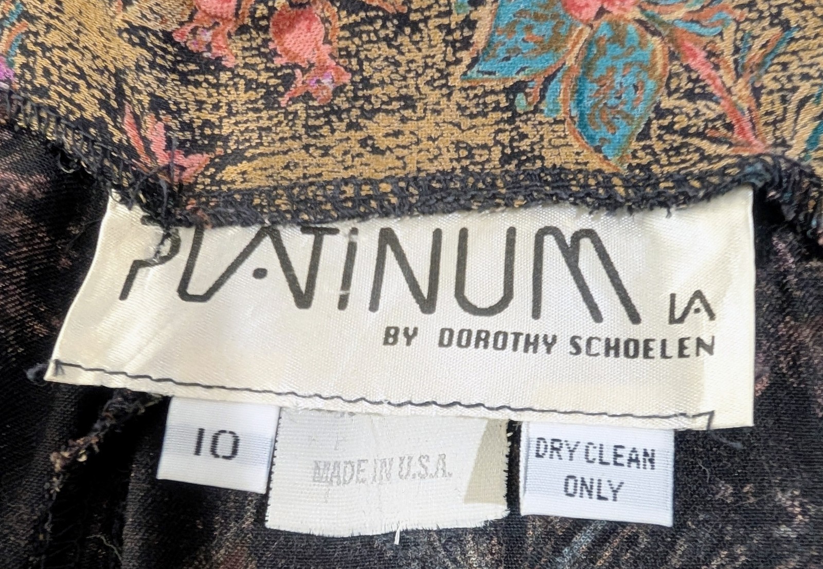 Vintage Platinum By Dorothy Schoelen Floral Trumpet Skirt S/M
