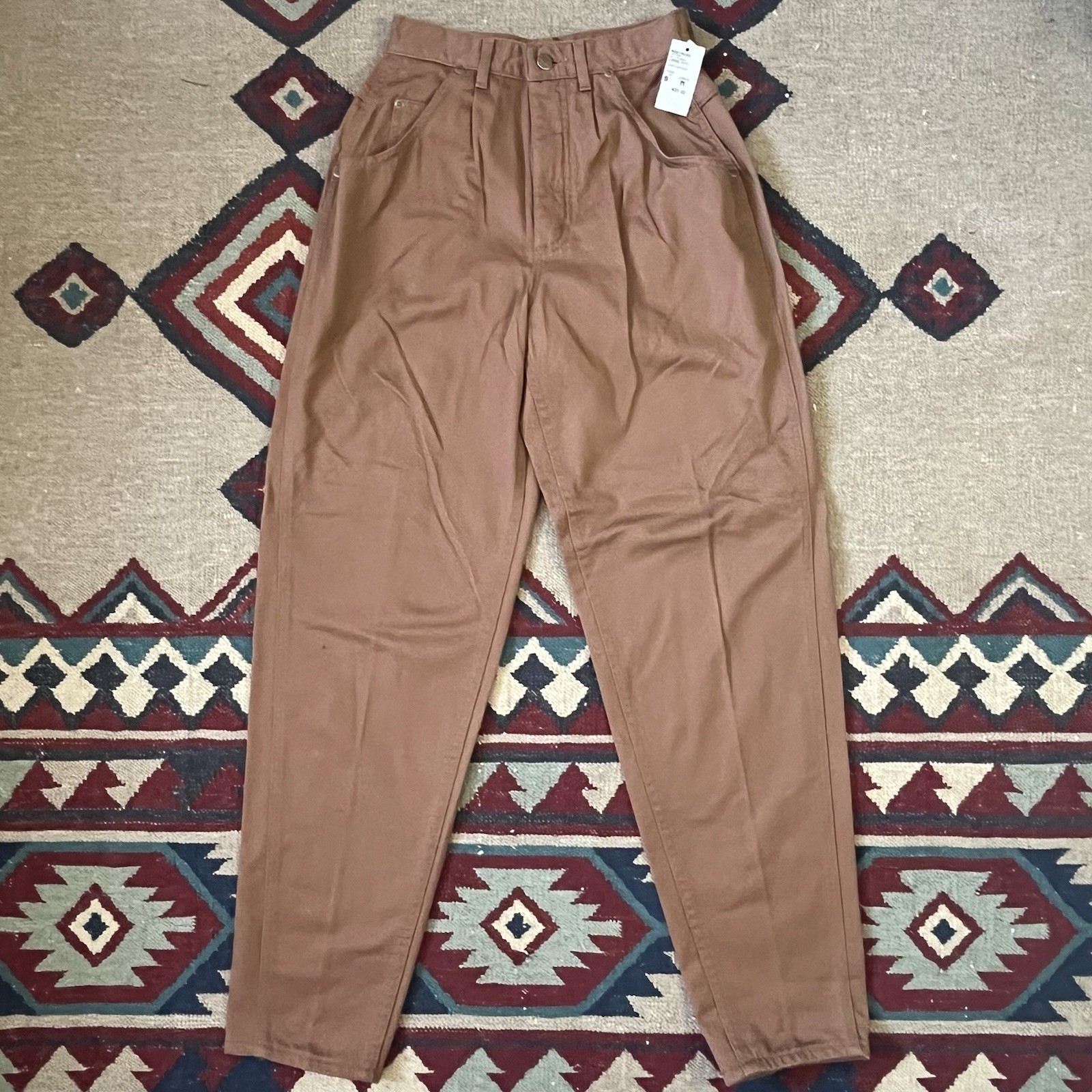 Vintage 90s Lee Sky Riders Jeans Women’s 9 M Brown Loose Fit USA Made New NOS