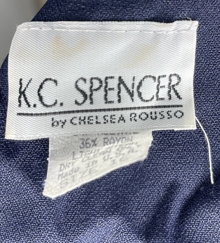 VINTAGE K.C. SPENCER BY CHELSEA ROUSSO WOMEN’S ETHNIC PRINT BLOUSE BLUE 16