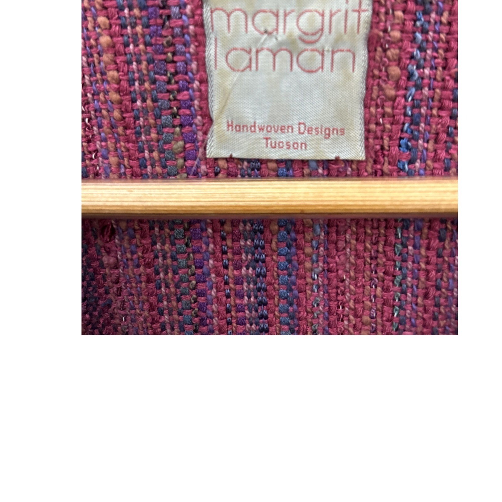 Vintage Margrit Laman Handwoven Dress Art To Wear Boho Lagenlook Fiber Art Folk