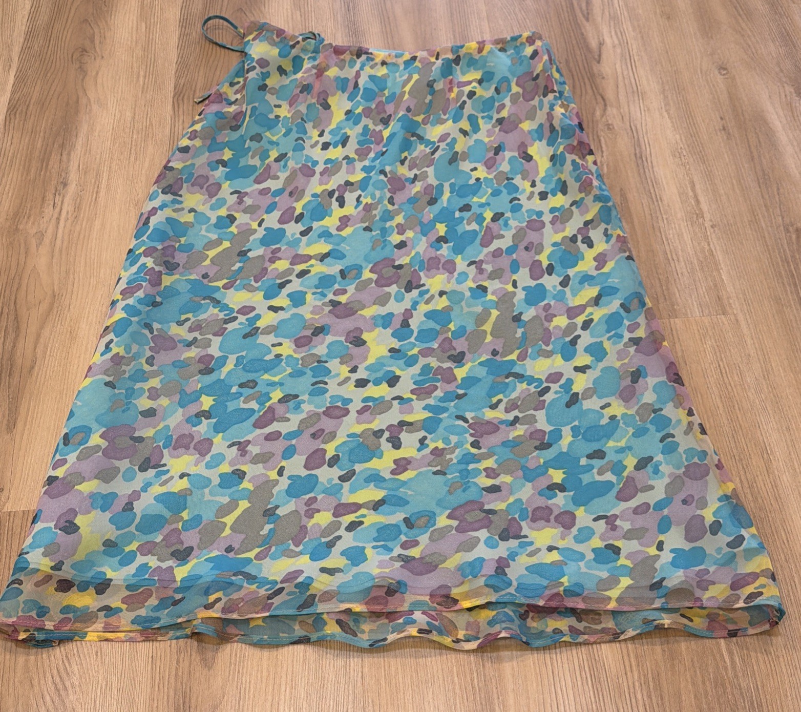 Vintage 90s Y2K Midi Skirt Womens Medium Chiffon Wrap Style Romantic Fairycore
