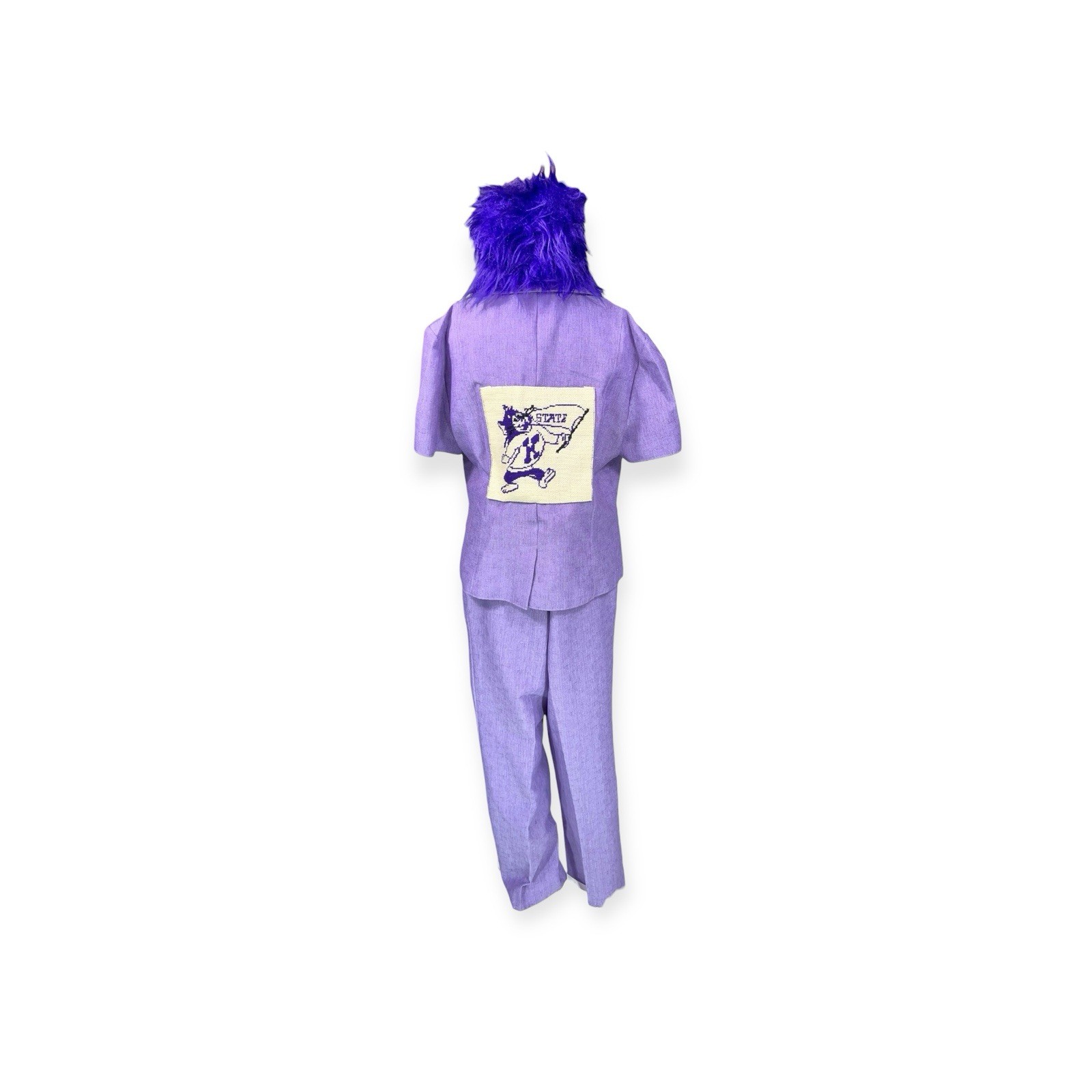 VINTAGE K-STATE TAPESTRY PATCH SUIT BLOUSE SLACKS WILDCATS SPORTS UNIFORM 14