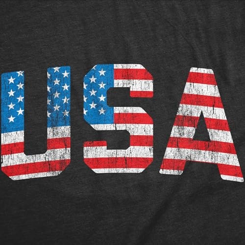 Womens Vintage USA T Shirt Awesome Fourth X-Large Heather Black – Vintage Usa