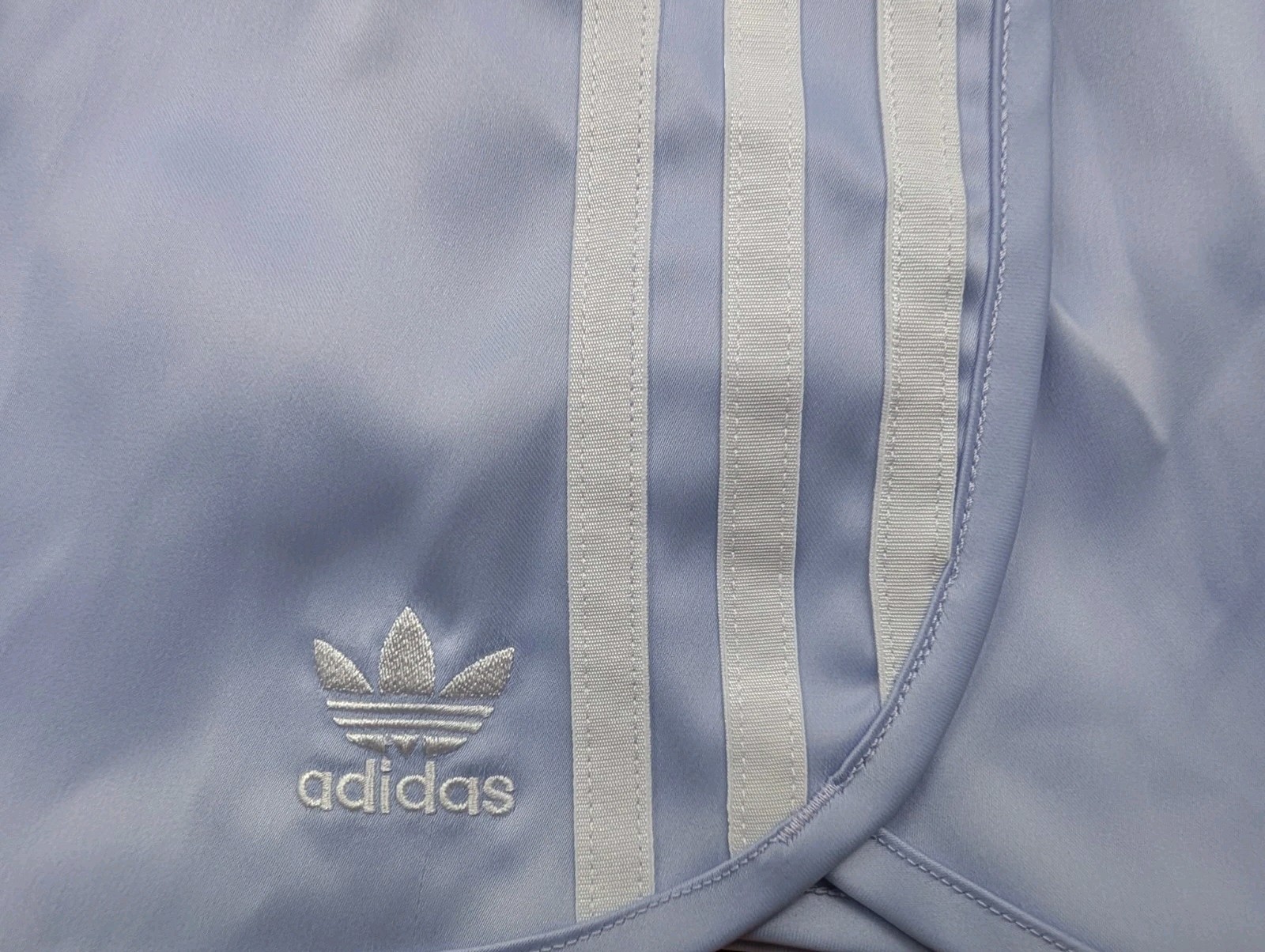 Adidas Glanz Satin Sprinter Shorts XS Lilac Running Womens Casual Vintage Sports
