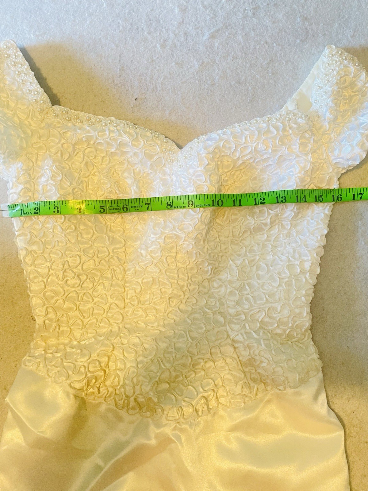 Vintage Mike Benet Beaded Wedding Dress Formal SZ 8