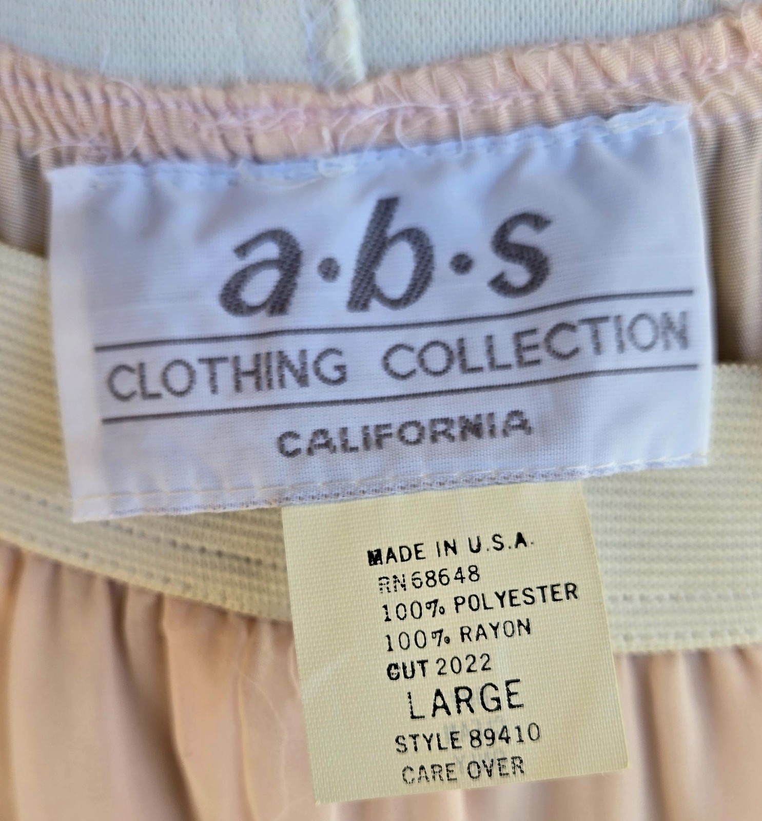 1990s A.B.S. By ALLEN SCHWARTZ Pink Harem Style Wide Leg Pants Elastic Waist L