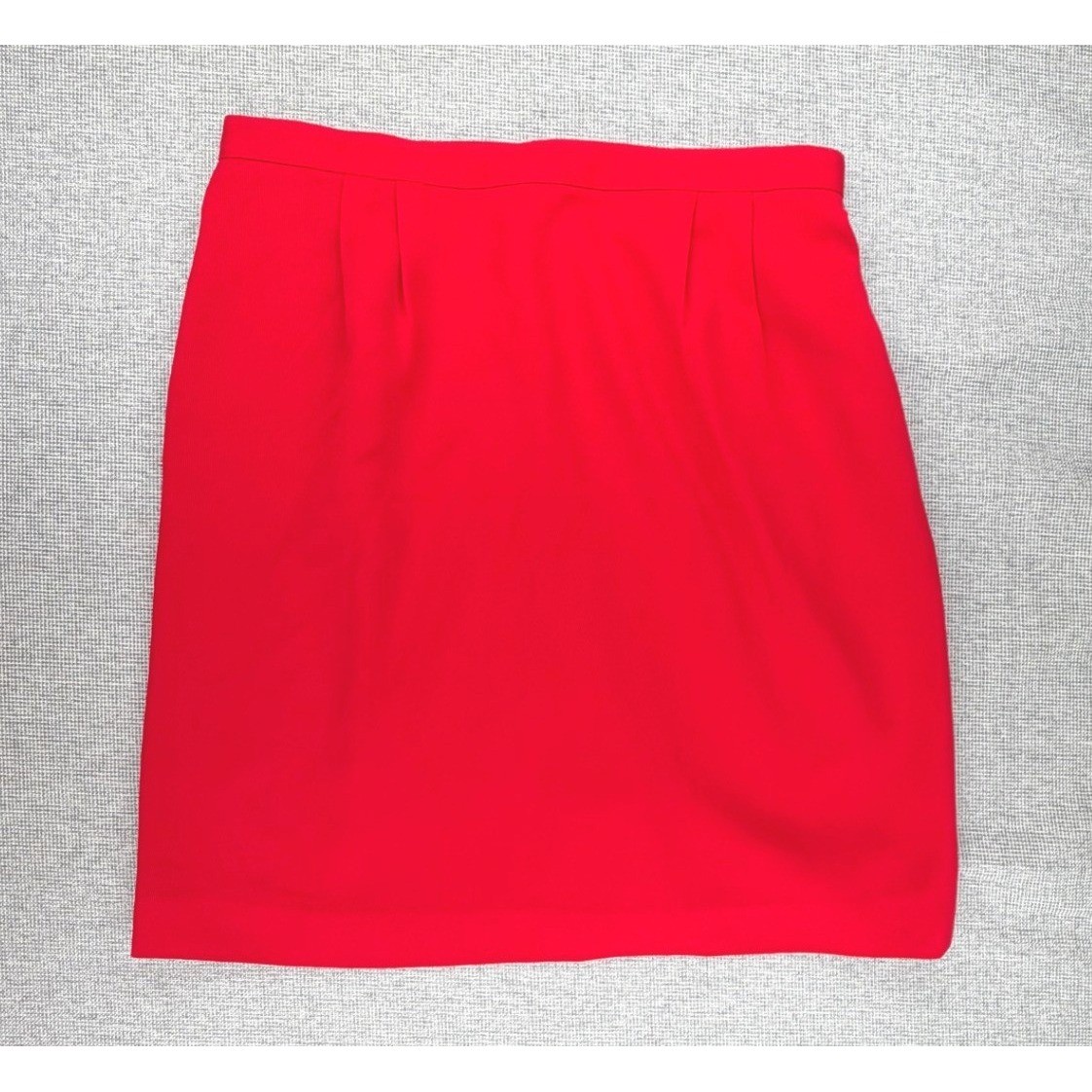 Vintage Red Pencil Skirt Lined with Pockets Tomato Girl Aesthetic Size 14