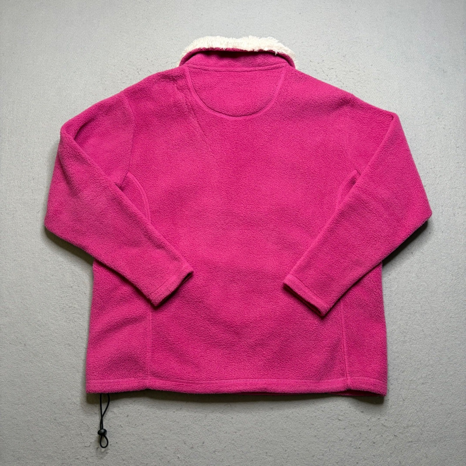 Big Dogs Fleece Pullover Women XS Polar Dogs Sherpa Collar Quarter Zip Vintage