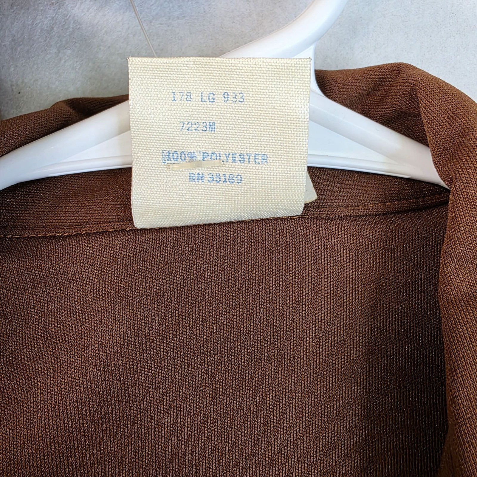 Vintage 70s Stylecraft Button Up Shirt 10 Brown Golf Retro Country Club Office