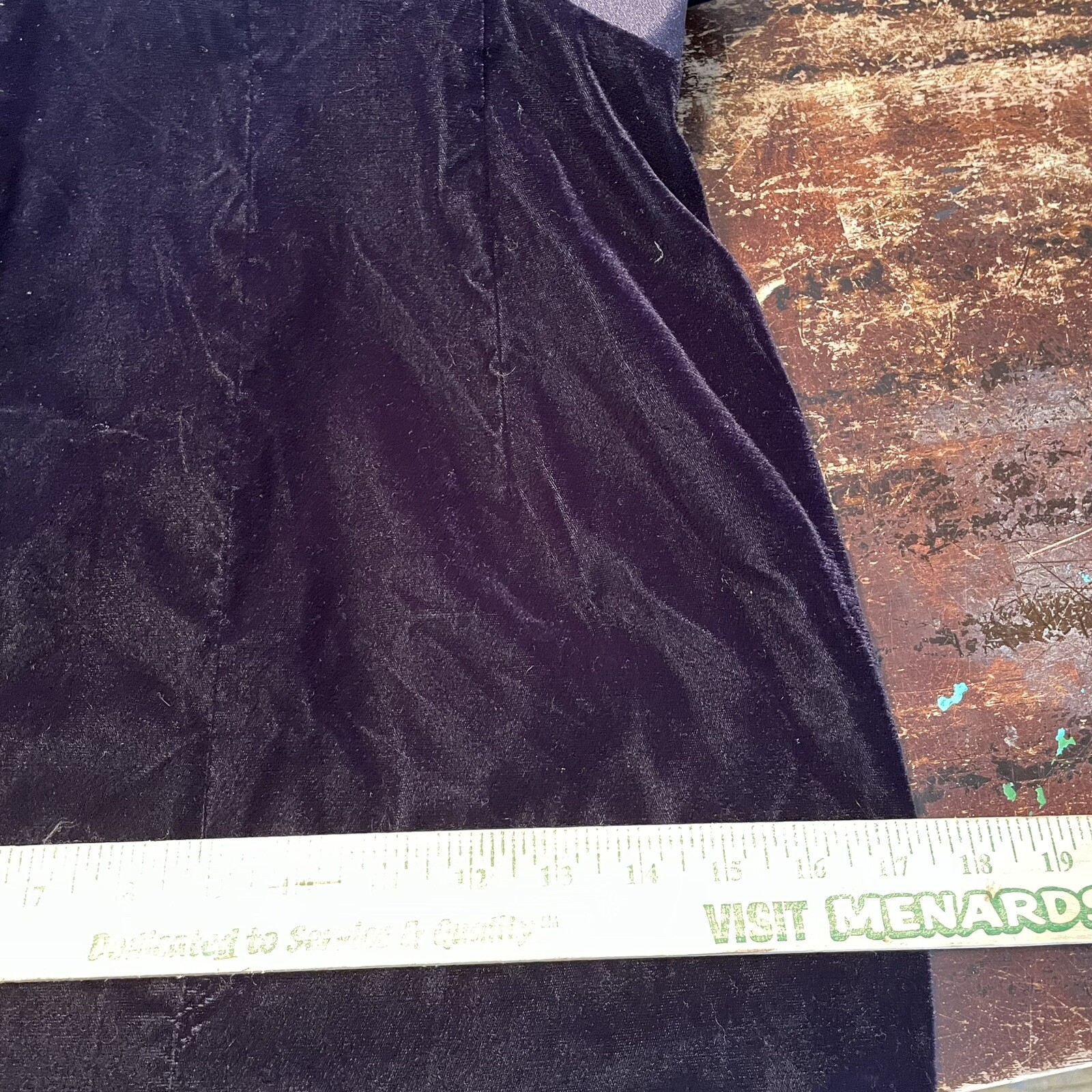 90s Vintage De Laru Linda Bernell Velvet Gown Front Slit Bow Rhinestone 5/6