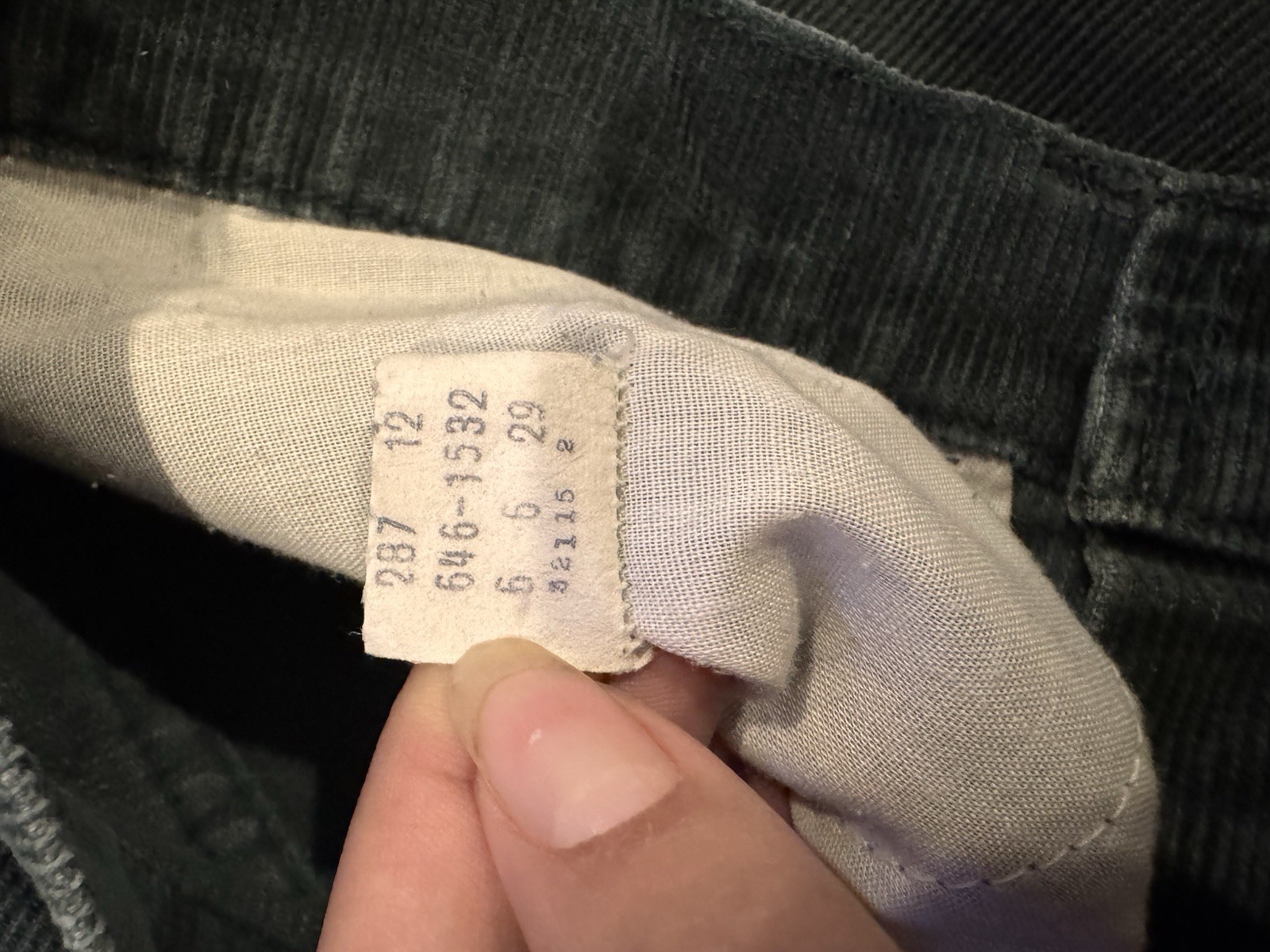 Vintage Levi’s Big E Green Corduroy Capris Pants Size 29 (check Measurements)