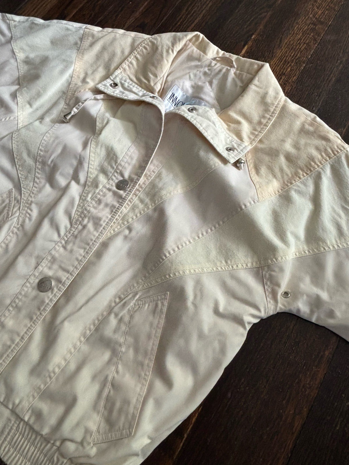 VTG Retro 80s/90s Innovations By Izzi Windbreaker Jacket Butter Yellow Pastels