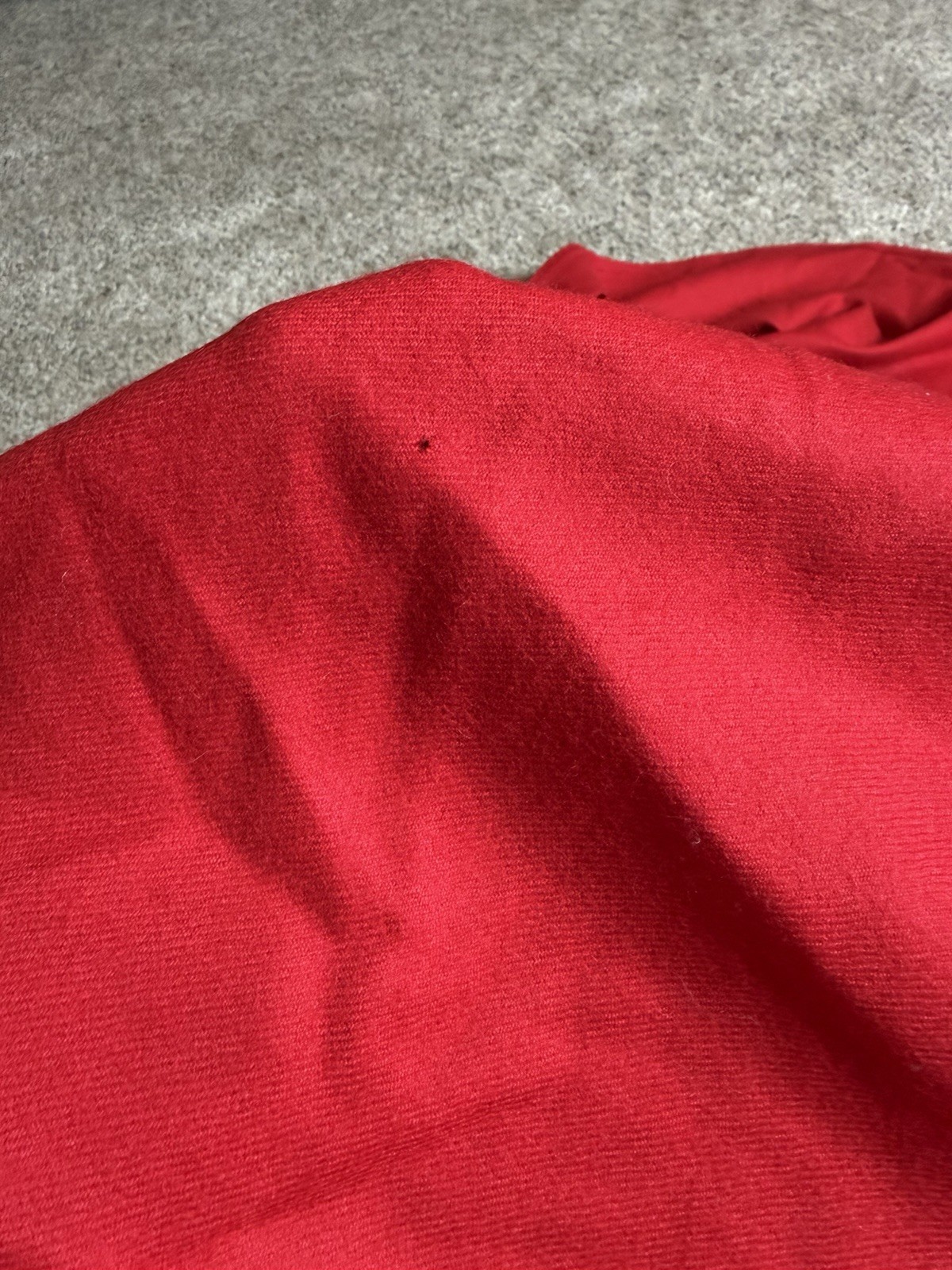 Jimmy Hourihan Pure Wool Donegal Walking Cape Ireland Bright Red One Size VTG