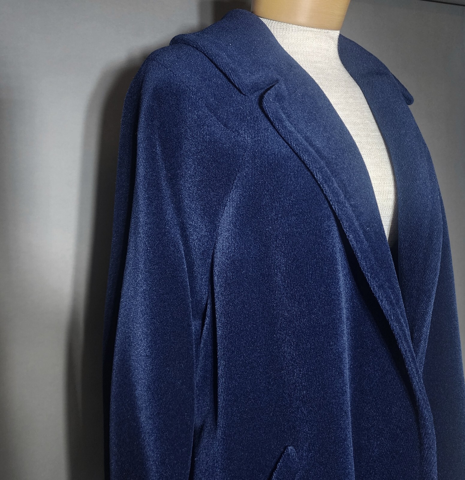 😎❤️Vtg 1950’s Coat Blue Forstmann Marvella II (A Wool Pile Velvet) Silk Lining